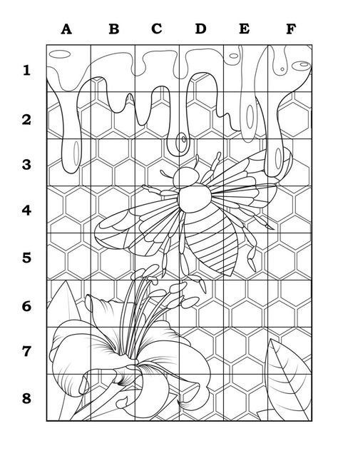 Collaborative Bees and Honey Coloring Poster. Enlarged Printable Templates - Etsy Canada Bee Art Elementary, Collaborative Art Printable, Grade 5 Collaborative Art, Bee Hive Coloring Pages Free Printable, Collaborative Coloring Mural Printable, Elementary School Murals Collaborative Art Projects, Bees And Honey, Collaborative Art Projects, Art Classroom Decor