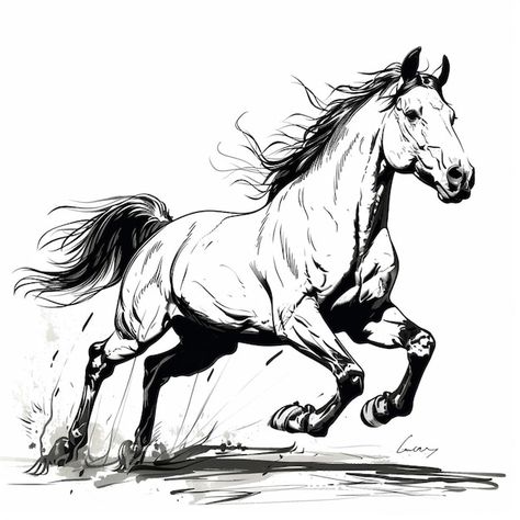 Horse running isolated pencil drawing on white paper artwork | Premium AI-generated image Christmas Horse Drawing, Draw Horse, Arts Picture, Leopard Drawing, Horses Artwork, Body Studies, Abstract Horse Art, Horse Running, Horse Sketch