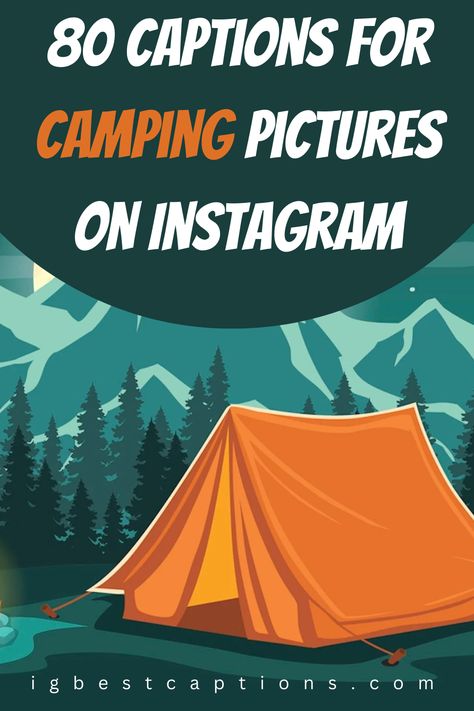 Camping captions are phrases or sentences that are used to accompany or enhance a camping-related post on social media. These captions can be used for a variety of camping-related experiences, such as hiking, exploring nature, setting up a tent, or roasting marshmallows over a campfire. Summer Camp Instagram Captions, Family Camping Quotes, Camping Captions For Instagram, Camping Instagram Captions, Camping Puns, Camping Pictures, Baby Captions, Camping Pics, Caption For Girls