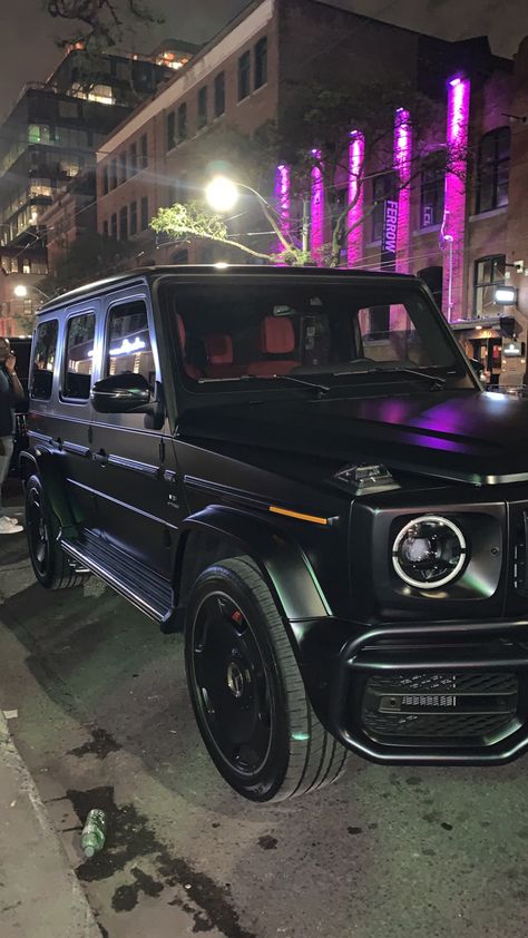 G Wagon Matte Black, Mercedes G Wagon Interior, G Wagon Interior, G Wagon Amg, Cars Offroad, Black G Wagon, G Class Amg, Mercedes Brabus, Black Mercedes Benz