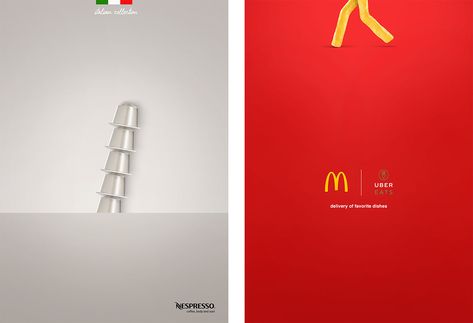 Minimalist advertising posters on Behance Minimal Advertising Design, Minimalist Advertising, Minimal Advertising, Creative Advertisement, Advertising Poster Design, Poster Advertising, Advertising Posters, Minimalist Posters, Minimal Poster