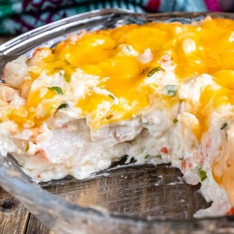 Crab Casserole Recipe - 100kk Recipes Shrimp And Crab Casserole Recipes, Crabmeat Casserole Recipes, Mock Crab Recipes, Crab Cake Casserole, Artificial Crab Meat Recipes, Crab Casserole Recipes, Cheesy Crab Casserole, Crabmeat Casserole, Seafood Bites