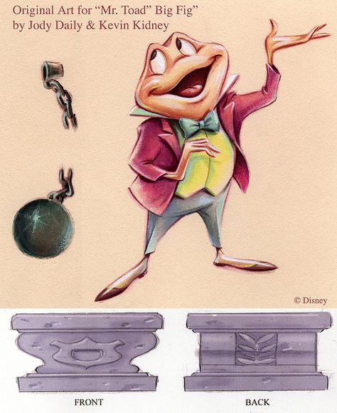 mr. toad Mr Toads Wild Ride, Mr Toad, Adventure Magazine, Disney Figurines, Disney Designs, Disney Favorites, Art Archive, Chalk Art, Disney Love