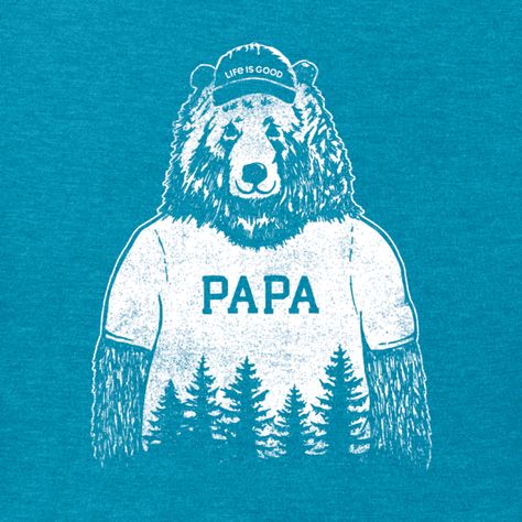 Men's Papa Bear Crusher Tee Papa Bear Shirt, Papa Bear, Father's Day T Shirts, Bear Shirt, Bear T Shirt, Help Kids, Mens Tee Shirts, Children In Need, Laid Back Style