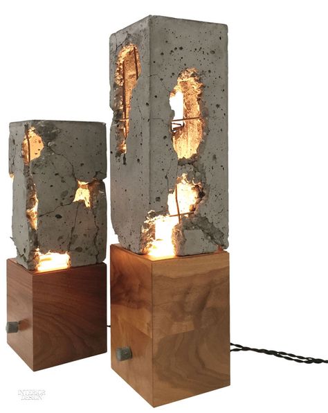 8 Lighting Fixtures to See at ICFF 2017 Diy Luminaire, Concrete Light, Diy Lampe, Cement Diy, Concrete Diy Projects, Concrete Lamp, Concrete Sculpture, Concrete Furniture, Deco Originale