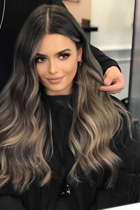 25+ Stunning Ash Brown Hair Color Ideas For Beauty Queens To Slay Ashy Hair Color Ash Brown, Mocha Ash Brown Hair, Smokey Beige Hair Color, Ash Caramel Balayage, Light Ash Brown Balayage, Cool Ash Brown Hair, Ashy Brown Balayage, Ash Brown Hair Color Ideas, Dark Ash Blonde Hair Color