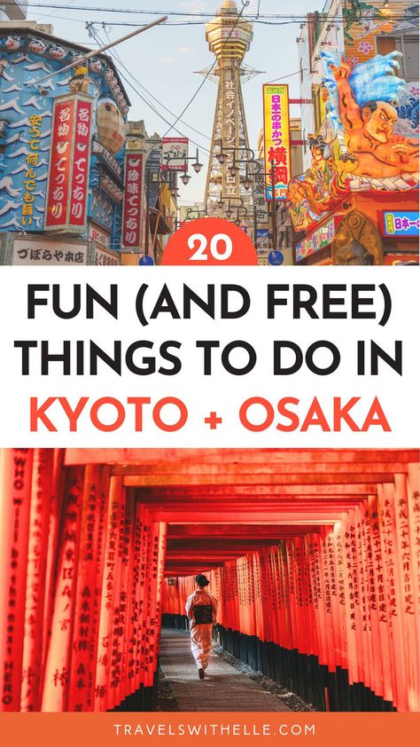 Free Attractions in Kyoto and Osaka Japan Beauty Of Japan, Tokyo Japan Travel, Japan Vacation, Asia Travel Guide, Osaka Japan, Free Activities, Free Things To Do, Free Things, The Culture