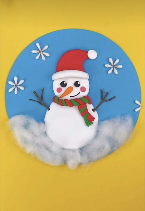 Snow Man Craft, Snowman Craft For Kids, Diy Christmas Snowman, Snowman Crafts Diy, Snowman Craft, Hand Crafts For Kids, Winter Crafts For Kids, Diy Crafts For Kids Easy, Frozen Disney