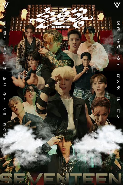 Seventeen Graphic Design Wallpaper, Going Seventeen Poster, Seventeen Poster Aesthetic, Super Seventeen, Seventeen Poster, Seventeen Wallpaper Kpop, Posters Kpop, Poster Edit, Pledis Seventeen