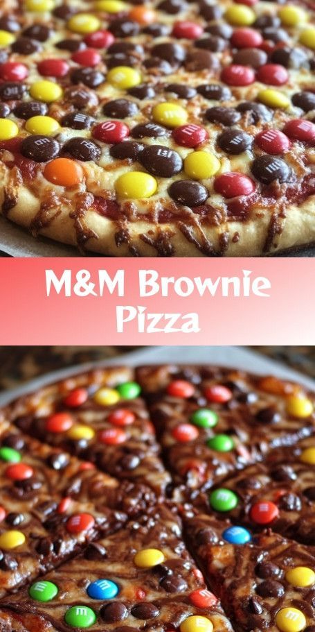 "Colorful Candy Delight Brownie Pizza Recipe" Indulge in a delightful treat with this M&M Chocolate Brownie Pizza! A chewy brownie base topped with a rich ganache and colorful candies, this dessert is perfect for gatherings or simply satisfying your sweet tooth. Follow the easy recipe and impress your friends and family with this fun and tasty dessert. #BrowniePizza #MMsPizza #ChocolateLovers #CandyToppings #SweetTreats #EasyDesserts #DessertPizza #PartySnack #BakingJoy Pizza Brownie, Brownie Pizza, Dessert Pizza Recipes, Halloween Cookie Recipes, Chewy Brownies, Tasty Dessert, Halloween Cookie, Dessert Pizza, Sweet Delights