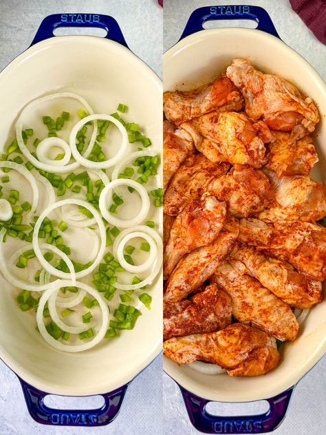 Smothered Chicken Wings Recipe Smothered Chicken Wings Crockpot, Smothered Chicken Wings, Chicken Drummettes Recipes, Wings Recipe Oven, Chicken Wings Recipe Oven, Smothered Chicken Recipes, Chicken Wings Crockpot, Chicken Wing Recipes Fried, Chicken Wing Recipes Baked