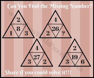 Brain busting free math triangle puzzle question Triangle Puzzle, Triangle Math, Logic Math, Brain Busters, Math Logic Puzzles, Riddle Games, Brain Teasers With Answers, Brain Teasers For Kids, Hard Puzzles