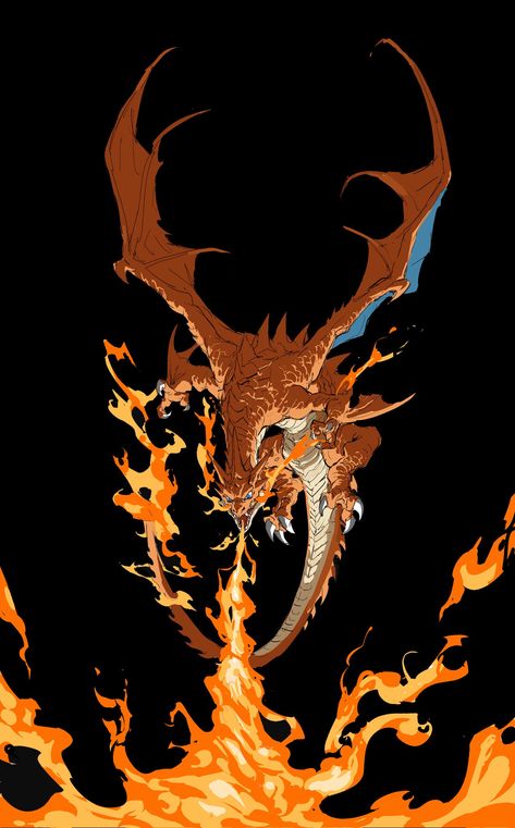 Mega Charizard Y, Pokemon Realistic, Mega Charizard, Monster Hunter Art, Cool Pokemon Wallpapers, Pokemon Tattoo, Creature Artwork, 다크 판타지, Fantasy Monster