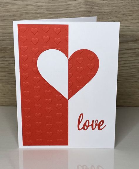 Love You Cards Handmade, Handmade Valentine Day Cards, Valentines Diy Cards Handmade, Stampin Up Valentine Cards 2024, Valentines Handmade Cards, Valentine Handmade Cards, Valentine Cards Handmade Simple, Valentine’s Day Cards, Stampin Up Valentines Day Cards