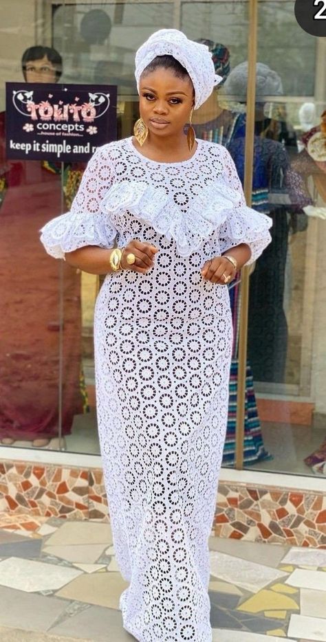 White Lace Style, Cord Lace Outfit, Women Clothing, Nigerian Native Dress, Party Gown, Party Guest Wear, Bubu Party Dress, African Fashion - Etsy Nigeria Lace Dress Styles Nigerian, Lace Dress Classy, Boubou Styles For Women, Bubu Gown Styles, Nigerian Lace Styles Dress, Nigerian Lace Styles, African Lace Styles, Native Dress, African Fabric Dress