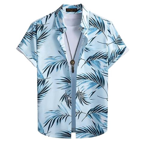 PRICES MAY VARY. These hawaiian short sleeve shirts suits were made from a breathable construction that's lightweight and comfortable, give you comfortable and nature skin feel. If you like to be looser, please choose next size. KIZWAPCCOQ Classic Collar Shirt with Hawaiian Print all over flowers prints add tropical appeal to this casual beach shirt, Add the flower print to your wardrobe for summer look. These Hawaiian Shirts are suitable for any occasion such as- vacation travel, summer Beach, New Model Shirts For Men, Stylish Shirts Men Mens Fashion, Tropical Shirts For Men, Beach Shirt Men, Beach Shirts For Men, Tropical Print Shirt, Summer Shirts Men, Stylish Shirts Men, Tropical Shirt