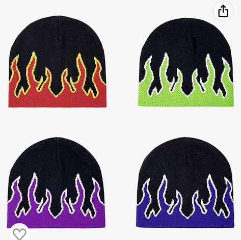 Fire Design, Knit Hat For Men, Skull Hat, Fire Designs, Flame Design, Beanie Hats For Women, Winter Hats For Men, Warm Winter Hats, Cap Fashion