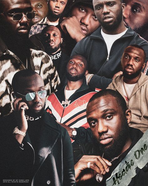 A collage design of Headie one Composited by KXNG LAPS Headie One Wallpaper, Uk Rappers, Headie One, Sicker Than Your Average, Y2k Collage, Uk Culture, Rap Album Covers, Uk Rap, Uni Room