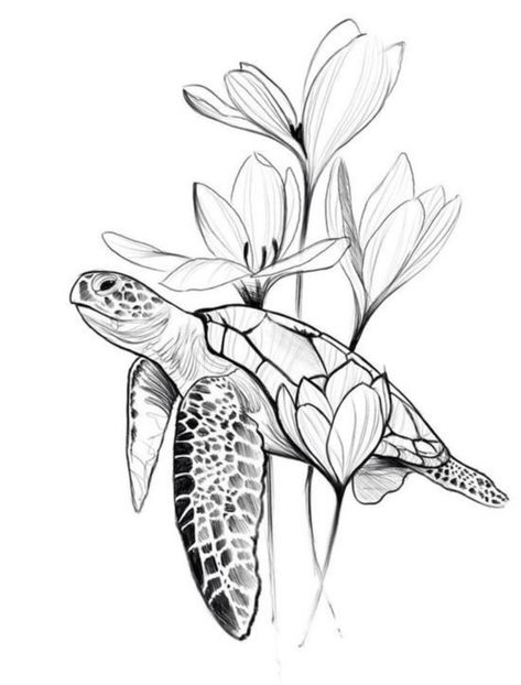 Tropisches Tattoo, Turtle Meaning, Turtle Spirit Animal, Turtle Symbolism, Turtle Sketch, Sea Turtle Tattoo, Turtle Tattoo Designs, Turtle Drawing, Ocean Tattoos