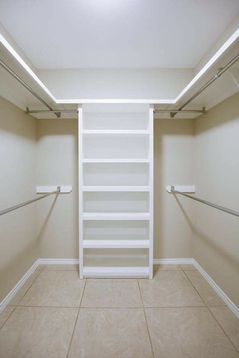 Master Closet Hanging Rods, Diy Walk In Master Closet, Rug For Closet Walk In, Master Closet Design Simple, Simple Walk In Wardrobe Ideas, Walk In Closet Simple Ideas, Walk In Closet Addition Plans, Simple Walking Closet, Small Closet Interior