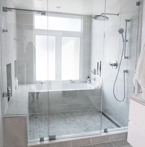 Interior Redesign, Basement Bathroom Remodeling, Bathroom Tub Shower, Bathroom Tub, Bathroom Remodel Shower, Tub Shower Combo, Dream Bathrooms, Shower Remodel, Bathroom Renos