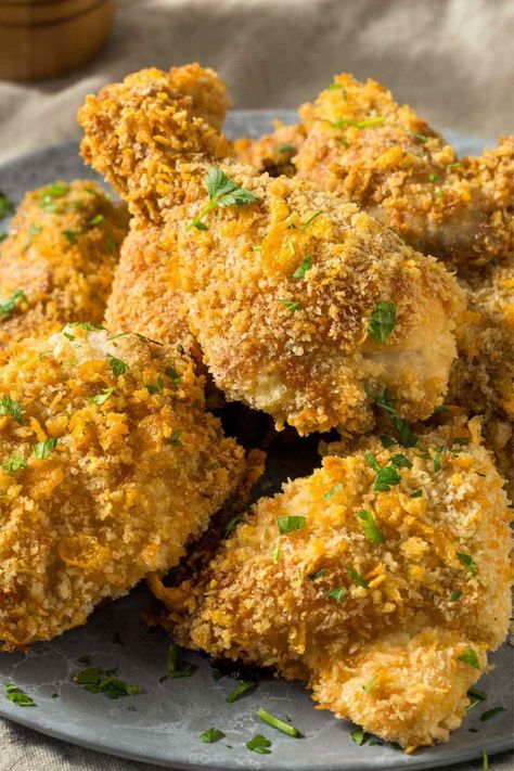 Bisquick Oven Fried Chicken - IzzyCooking Bisquick Oven Fried Chicken Recipe, Bisquick Oven Fried Chicken, Bisquick Fried Chicken, Bisquick Chicken Recipes, Fried Chicken In Air Fryer, Reheat Fried Chicken, Oven Baked Fried Chicken, Chicken In Air Fryer, Bisquick Chicken