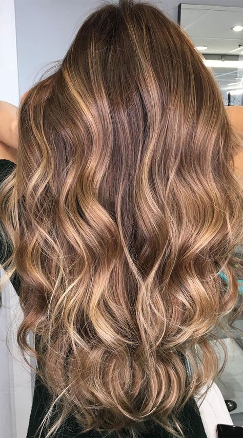 Full Balayage Brunettes Caramel, Autum Blonde Hair Color, Autum Hair Colors 2022, Warmer Balayage, Autum Hair Colours, Bronde Lob, Blonde Espresso, Espresso Hair, Hair Colour Trends