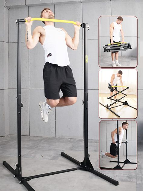 Korser 3 in 1 Foldable Pull Up Bar Station,Free Standing Pull Up Dip Bar Station,Portable Strength Training Pull Up and Push Up Bars,Calisthenics Equipment for Travel Home Gym Workout and Outdoor Free Standing Pull Up Bar, Outdoor Pullup Bar, Indoor Pull Up Bar, Diy Pull Up Bar And Dip Station, Pull Up Bar At Home, Garage Pull Up Bar, Pull Up Bar Diy, Home Pull Up Bar, Calisthenics Bars