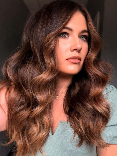 Chocolate Brown with Salted Caramel Face Framing Dark Caramel Hair Color, Caramel Hair Color Ideas, Dark Caramel Hair, Caramel Hair Color, Caramel Brown Hair, Cinnamon Hair, The Right Hairstyles, Fall Palette, Latest Hair Color