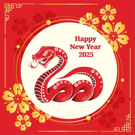 Snake 2025 New Year, 2025 Chinese New Year, Chinese New Year 2025, 2025 Greeting, Snake Images, God The Creator, Digital Decorations, The Promises Of God, Dragon God