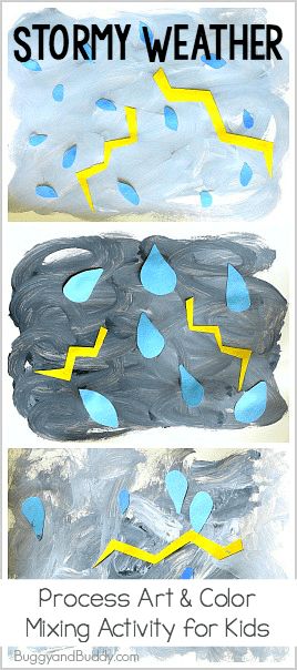 Weather Process Art, Weather Activities Preschool, Weather Activities For Kids, Science Art Projects, Preschool Weather, Weather Art, Weather Crafts, Spring Art Projects, Weather Theme