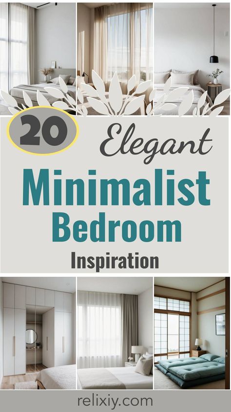 20 Beautiful Minimalist Bedroom Ideas To Inspire You Minimalist And Cozy Bedroom, Simplistic Bedroom Ideas, Room Ideas Aesthetic Clean, Apartment Inspiration Bedroom, Modern Minimal Bedroom Design, Minimalistic Bed, Minimalist Rooms, Sophisticated Minimalism, Minimal Bedroom Design