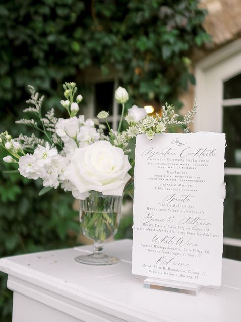 Green And White Cocktail Table Flowers, Wedding Bar Flowers White, Cocktail Hour Floral Arrangements, Bar Flower Arrangement Wedding, Flowers On Bar Wedding, Cocktail Table Flower Arrangements, Wedding Bar Arrangement, Bar Wedding Flowers, White Bar Arrangement