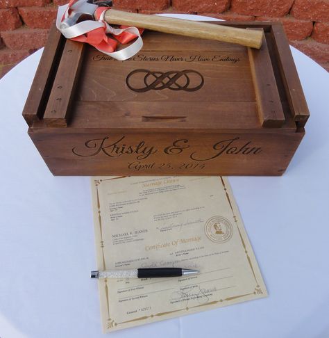 The "Love Letter & Wine Box" can be added near the end of your wedding ceremony.  For more info:  http://www.CelebrateIntimateWeddings.com/lovebox.html Unity Box Wedding Love Letters, Wine Box Ceremony, Marriage Box, Wedding Unity, Unity Ceremony, Marriage Certificate, Wedding Rituals, Wine Box, Marrying My Best Friend