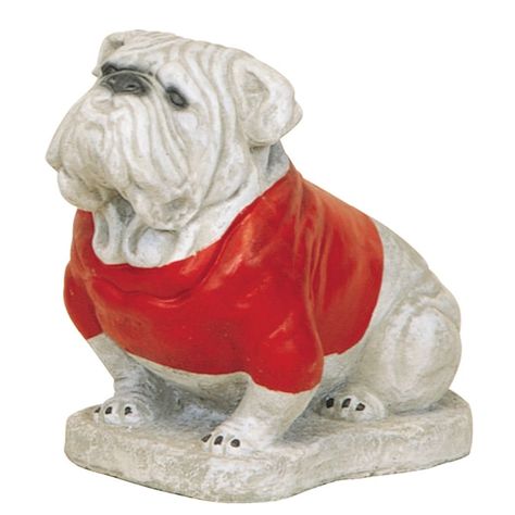 14-in H x 9-in W Bulldog Garden Statue in the Garden Statues department at Lowes.com Uga Bulldog, Patio Water Fountain, White Bulldog, Animal Garden, Bulldog Statue, Georgia Bulldog, Diy Fountain, Cute Dogs Images, Puppy Kisses