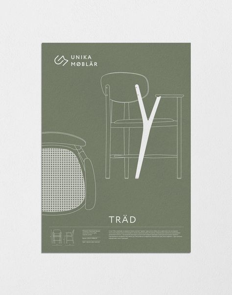 Posters by Leit Design for Furniture Company UNIKA MØBLÄR Furniture Poster Design, Furniture Branding, Furniture Poster, Design Portfolio Layout, Catalog Design Layout, Furniture Graphic, Pamphlet Design, 타이포그래피 포스터 디자인, Portfolio Design Layout