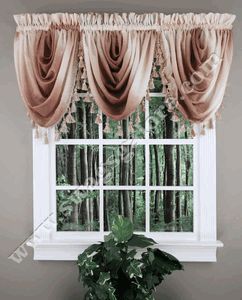 Ombre Waterfall Valance - Sandstone Waverly Curtains, Country Kitchen Curtains, Ombre Curtains, Waterfall Valance, Lace Valances, Tie Up Shades, Window Valances, Curtains And Draperies, Pinch Pleat Curtains