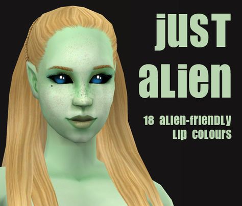 Download: Just Alien lips - Strangetown, Here We Come. Sims 2 Alien Cc, Sims 2 Makeup, Sims2 Cc, Alien Makeup, Baby Cheeks, Ts2 Cc, Makeup Cc, Sims Mods, Maxis Match