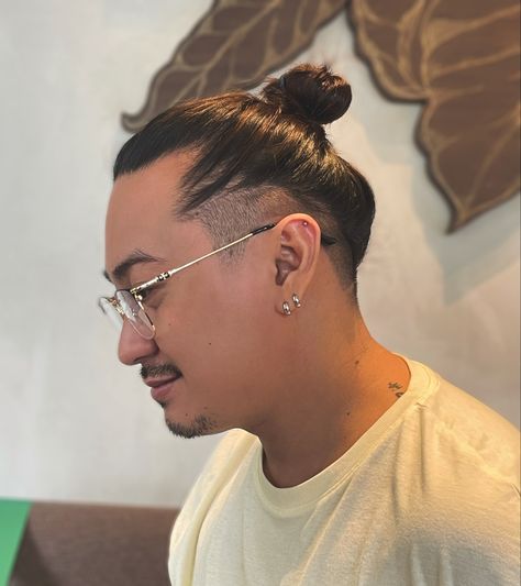 Low Undercut, Man Bun, Undercut, Ear Tattoo, Behind Ear Tattoo, Hair, Anime, Quick Saves