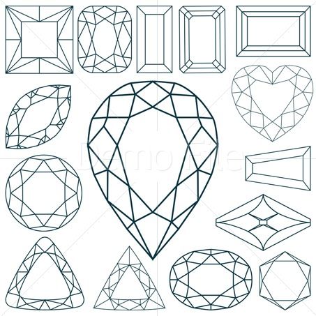 name of gemstone vector - Google Search Draw Gemstones, Gem Drawing, Jewel Drawing, Stone Shapes, Crystal Drawing, Sacred Science, Jewellery Design Sketches, Magic Symbols, Gemstone Art