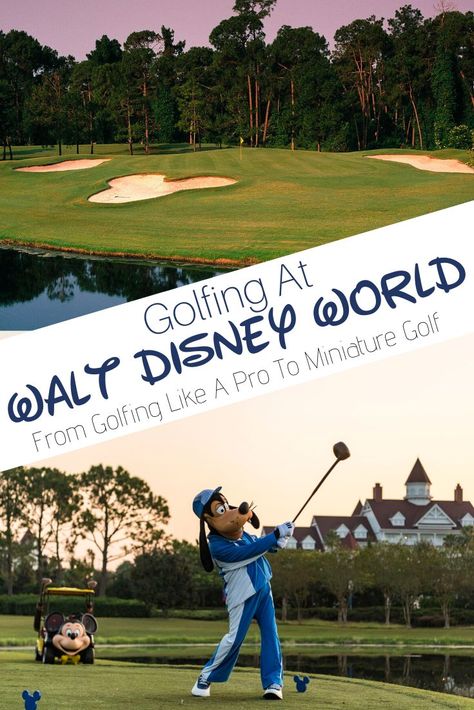 Need a park day alternative? From family miniature golf to professional designed courses, here's everything you need to know about golfing at Walt Disney World. #DisneyWorld #DisneyGolf #DisneyTips #WaltDisneyWorld #Golfing #GolfTips Disney Golf, Family Traveling, Adventure Golf, Park Day, Miniature Golf, Best Golf Courses, Disney Vacation Club, Disney World Tips, Disney World Planning