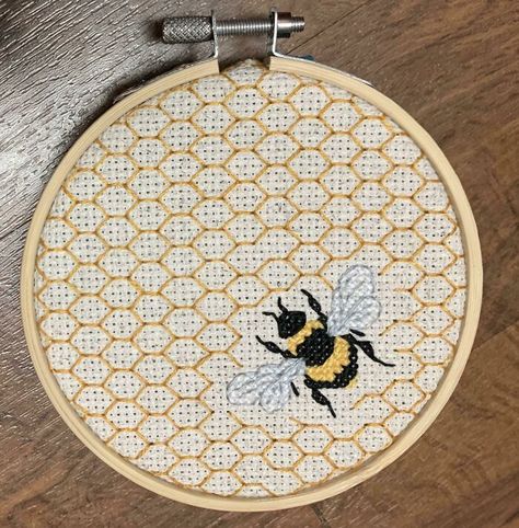 Disney Stained Glass, Geometric Cross Stitch, Humble Bee, My Best Friend's Birthday, Cross Stitch Pictures, French Knot, Black Work, Passion Project, Back Stitch