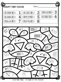 Illustrative Math, Color By Number Worksheet, Addition Coloring Worksheet, Subitizing Activities, Coloring Worksheets For Kindergarten, Teacher Giveaway, Number Worksheet, Subtraction Kindergarten, Easter Math