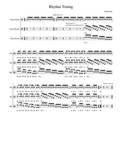 Rhythm Timing Sheet music for Snare drum, Tenor drum, Bass drum (Percussion Trio) | Musescore.com Bass Drum Marching Band, Snare Drum Sheet Music, Tenor Drum, Learn Drums, Marching Snare, Easy Sheet Music, Percussion Music, Drums Sheet, Drum Sheet Music