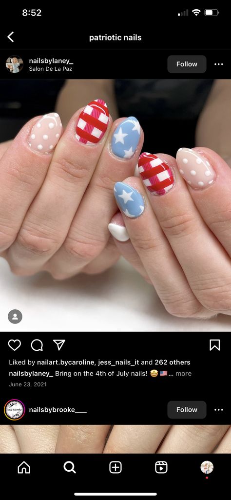 Minimal 4th Of July Nails, Americana Nail Designs, Fun 4th Of July Nails, Neutral 4th Of July Nails, Subtle Fourth Of July Nails, Americana Nails, Fourth Nails, Labor Day Nails, Forth Of July Nails