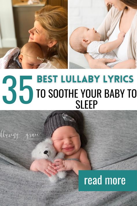 Find the perfect lullaby lyrics for your baby. Discover 35 sweet songs from around the world – Disney favorites and Welsh classics included! Baby Lullaby Lyrics, Lullaby Lyrics, Lullaby Songs, Sweet Songs, Baby Lullabies, Baby Mine, Parenting Done Right, Baby Bunting, Baby To Sleep