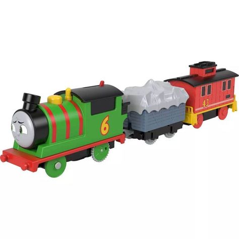 Young Conductors Can Create Lots Of Delivery Fun With This Thomas & Friends Percy & Brake Car Bruno Vehicle Set From Fisher-Price. Kids Can Push The Button On Top Of The Battery-Powered Engine To Send Percy Racing To Deliver Cargo With Brake Car Bruno Along For The Ride. Preschool Train Lovers Can Send These Vehicles Zooming Along Any Thomas & Friends Track, Except Wood, For Endless Railway Fun. Suggested Age: 3 Years And Up Toy Trains & Train Sets, Thomas And Friends Trains, Thomas And Friends Toys, Brakes Car, Mail Delivery, Play Vehicles, Thomas And Friends, Toy Train, Preschool Toys