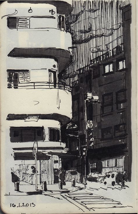 Aesthetic Architecture, The Sketchbook, Architecture Drawing Art, Architectural Sketch, A Level Art, Urban Street, Urban Sketching, Environment Concept Art, Architecture Sketch