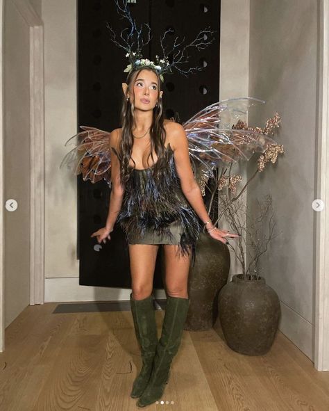 Fairy Elf Aesthetic, Moon Fairy Costume, Elf Fairy Costume, Saltburn Outfits, Saltburn Party, Elf Fancy Dress, Fairy Costume Aesthetic, Fairy Dress Costume, Dark Fairy Costume