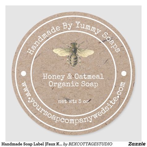 Homemade Labels, Vintage Honey Bee, Handmade Soap Packaging, Vintage Tickets, Homemade With Love, Business Labels, Soap Labels, Paper Handmade, Honey Soap